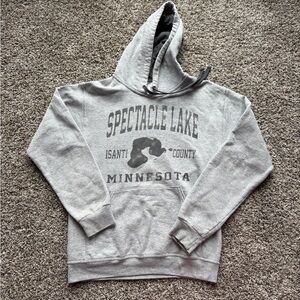 Spectacle Lake Minnesota Grey Hoodie Sweatshirt
